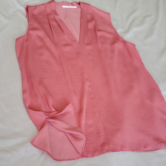 Tahari sleeveless blouse in pretty, rich pink. - Picture 2 of 3